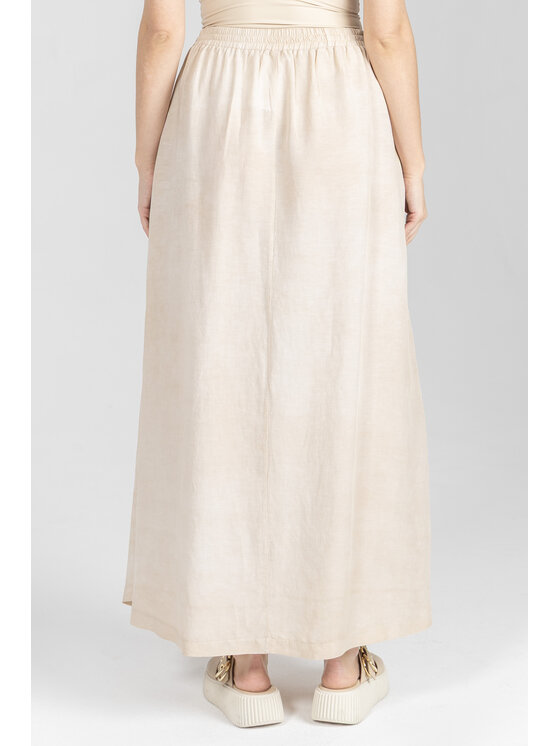 Deni Cler Milano Deni Cler Milano Spódnica maxi T-DC-7015-F2-10-12-1 Beżowy Regular Fit