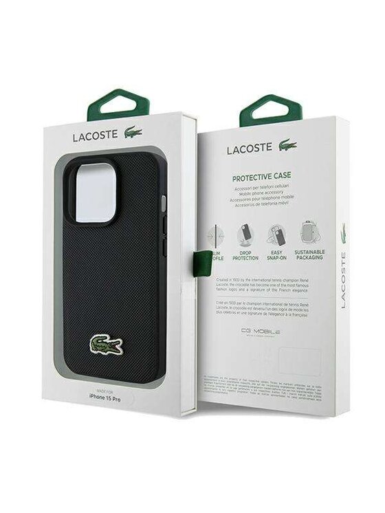 Lacoste Lacoste Etui na telefon Apple iPhone 15 Pro Max Czarny