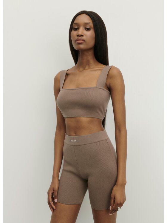 La Mania La Mania Pantaloncini sportivi ENDING Marrone Active Fit