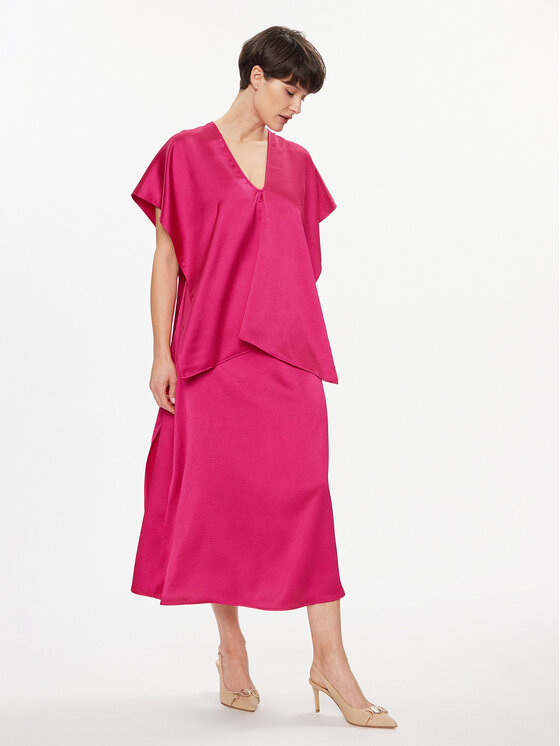 Weekend Max Mara Weekend Max Mara Sukienka koktajlowa Gambero 2415231012 Różowy Regular Fit