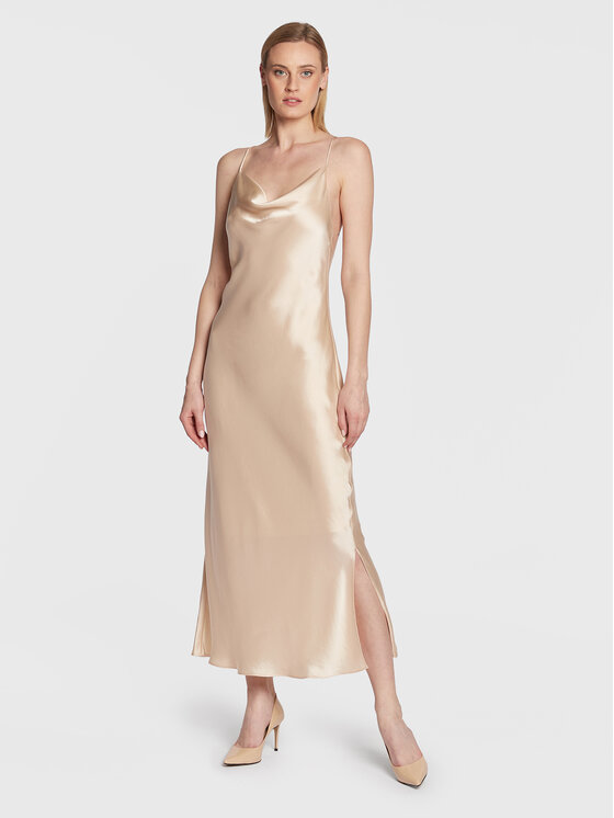 Calvin Klein Calvin Klein Коктейльна сукня K20K205537 Бежевий Regular Fit