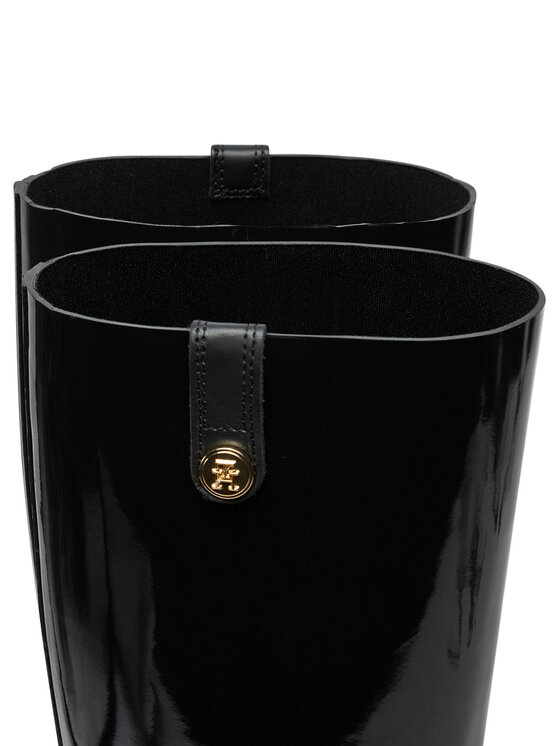 Tommy Hilfiger Tommy Hilfiger Gummistiefel Th Stud Rubber Long Rainboot FW0FW08185 Schwarz