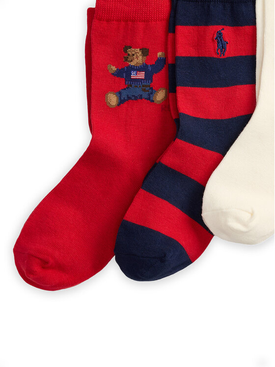 Polo Ralph Lauren Polo Ralph Lauren 3er-Set hohe Kindersocken 447P03263001 Bunt