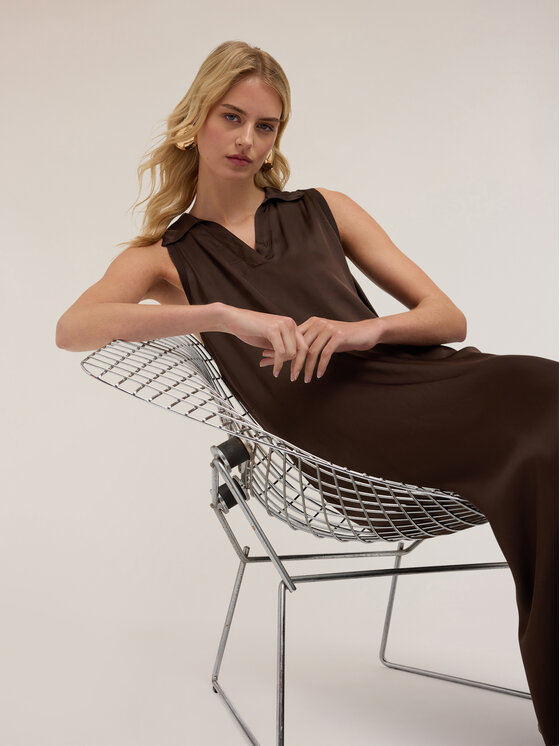 Motivi Motivi Abito da sera 7087W001490N032 Marrone Over Fit