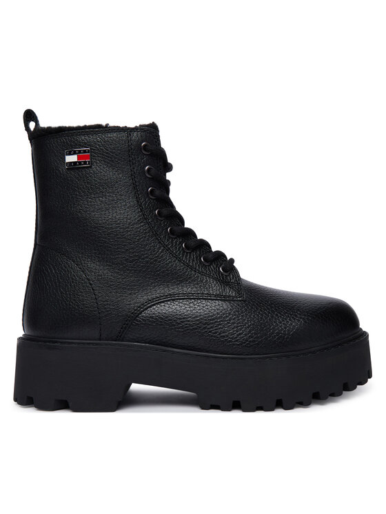 Tommy Jeans Tommy Jeans Šnurovacia obuv Tjw Platform Boots Wl EN0EN03159 Čierna