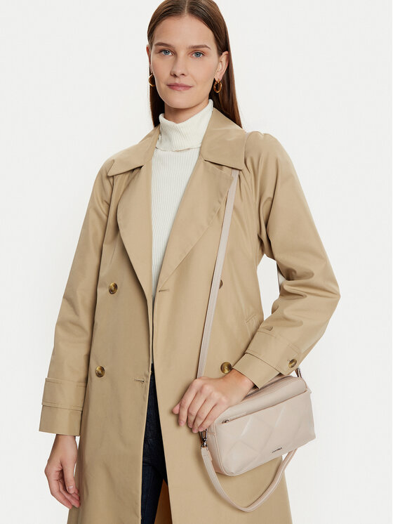 Calvin Klein Calvin Klein Borsetta Diamond Quilt Camera Bag W/Pkt K60K612907 Beige
