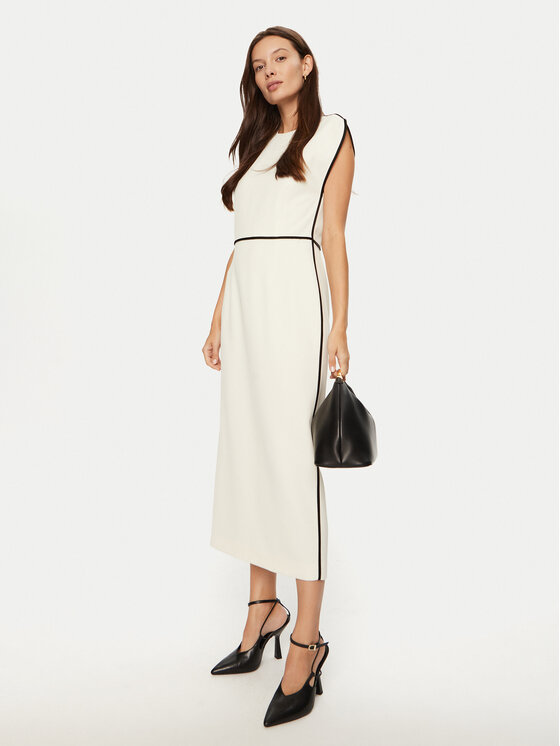 BOSS Boss Coctailkleid Detira 50539016 Weiß Slim Fit