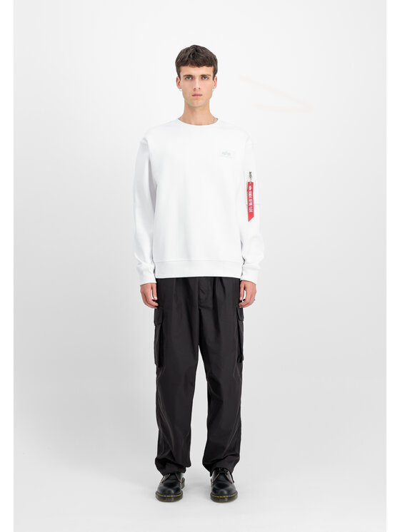 Alpha Industries Alpha Industries Bluza Backprint Sweatshirt Biały Regular Fit