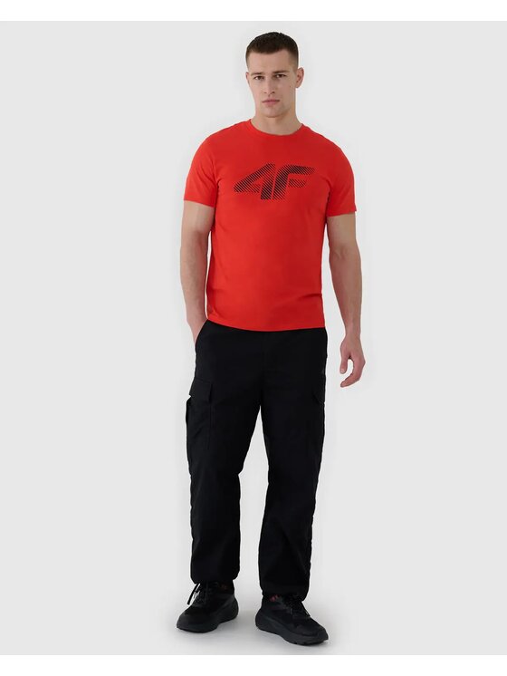 4F 4F T-shirt 4FWMM00TTSHM2257 Rosso Regular Fit