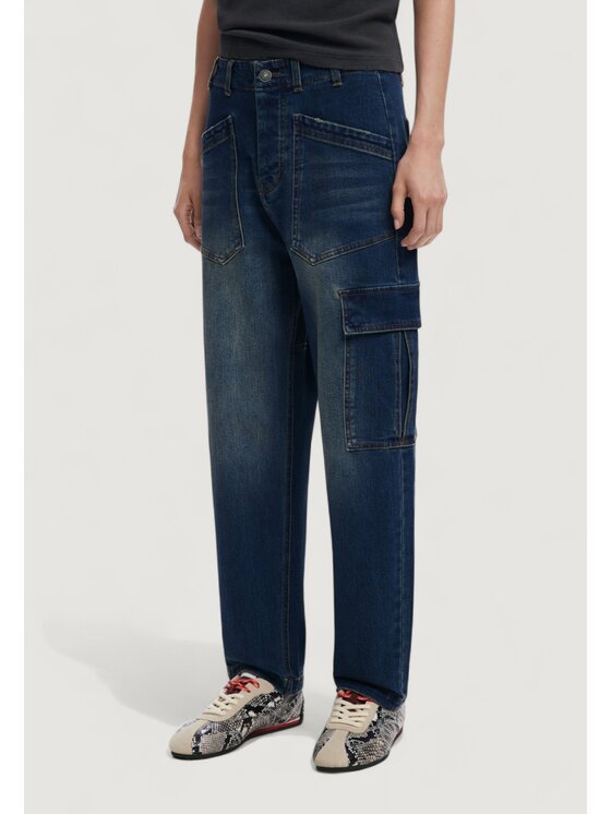 Desigual Desigual Τζιν DENIM_PARKER Μπλε Baggy Fit