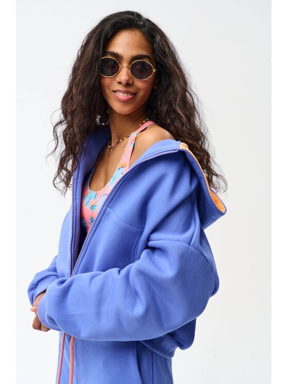 NAOKO NAOKO Bluza Catch the Waves Niebieski Loose Fit