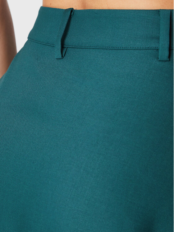 Simple Simple Fustă trapez LINDA TOL SDD550-02 Verde Relaxed Fit