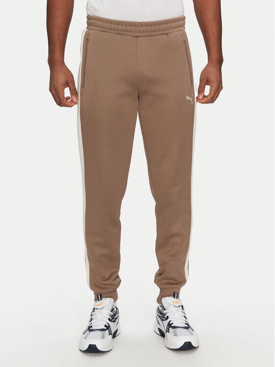 Puma Teplákové nohavice T7 Always On 629588 Hnedá Regular Fit