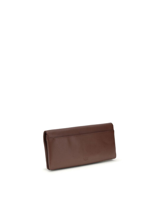 PINKO PINKO Torebka Bordeaux Calf Leather Bos Taurus Clutch Bordowy