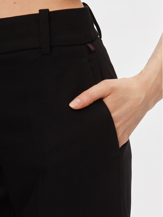 Tommy Hilfiger Tommy Hilfiger Текстилни панталони Core WW0WW39723 Черен Straight Fit