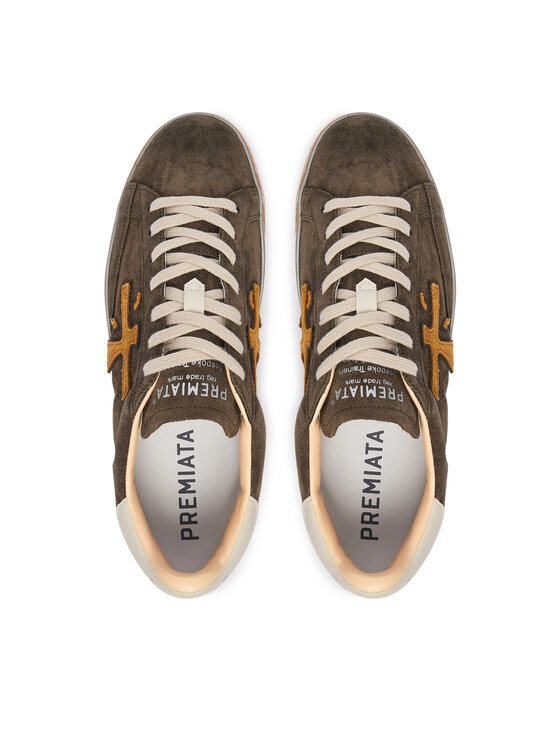 Premiata Premiata Sneakersy Steven Var 7627 Zielony ciemny