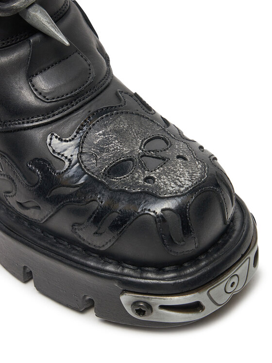 NEW ROCK Bocanci M-727-S5 Negru | Modivo.ro