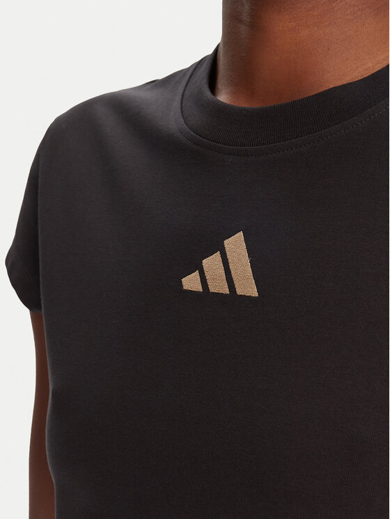 adidas adidas T-särk Animal Print 3-Stripes JM1856 Beež Slim Fit