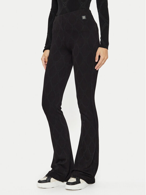 HUGO Hugo Medžiaginės kelnės Nalentine 50517151 Juoda Slim Fit