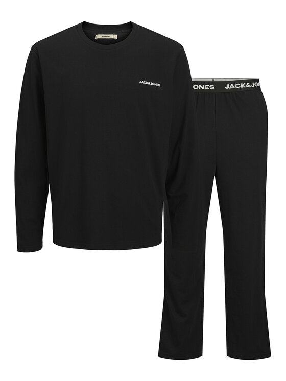 Jack&Jones Piżama Everest 12273632 Czarny Standard Fit