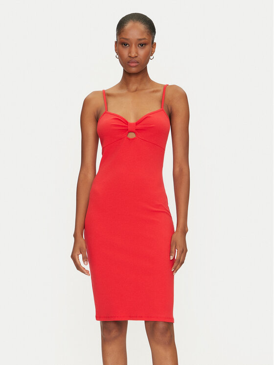 ONLY ONLY Letné šaty Janna 15343601 Červená Slim Fit