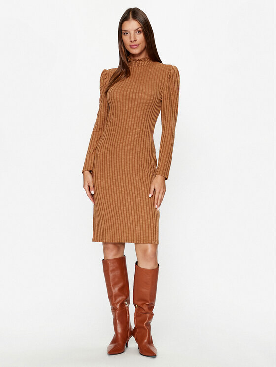 JDY JDY Trikotažinė suknelė 15297404 Ruda Regular Fit