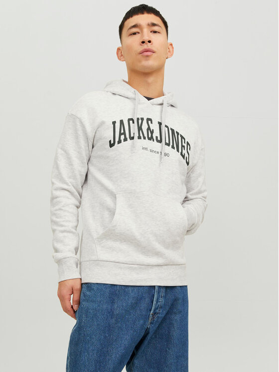 Jack&Jones Džemperis ar kapuci Josh 12236513 Pelēks Standard Fit