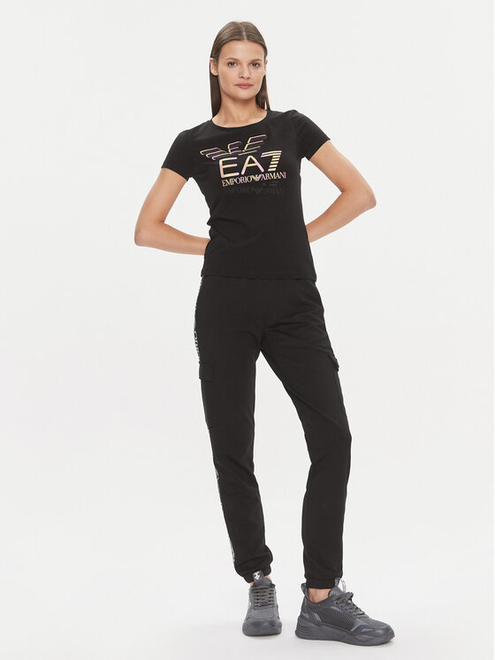 EA7 Emporio Armani EA7 Emporio Armani Marškinėliai 3DTT30 TJFKZ 1200 Juoda Slim Fit