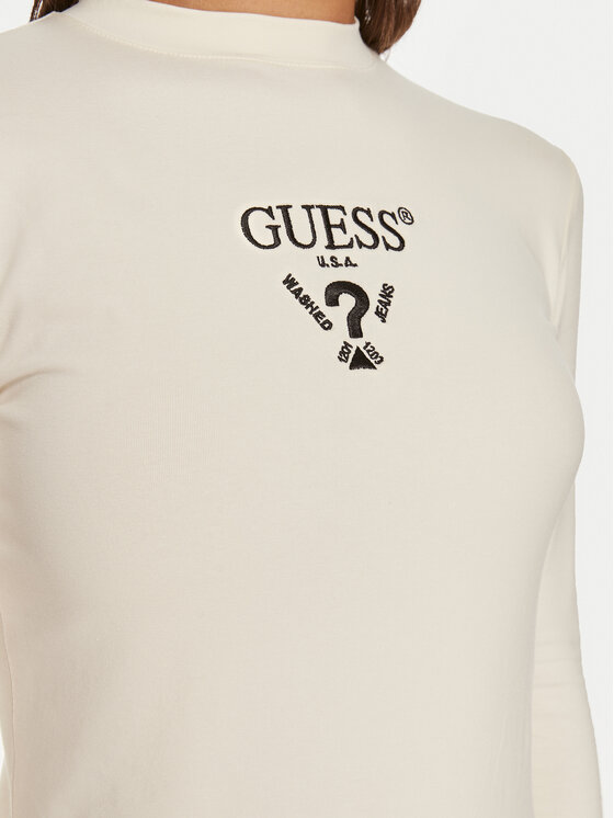 Guess Guess Vestito da giorno Colette Jersey V4BK04 KCDH1 Bianco Regular Fit