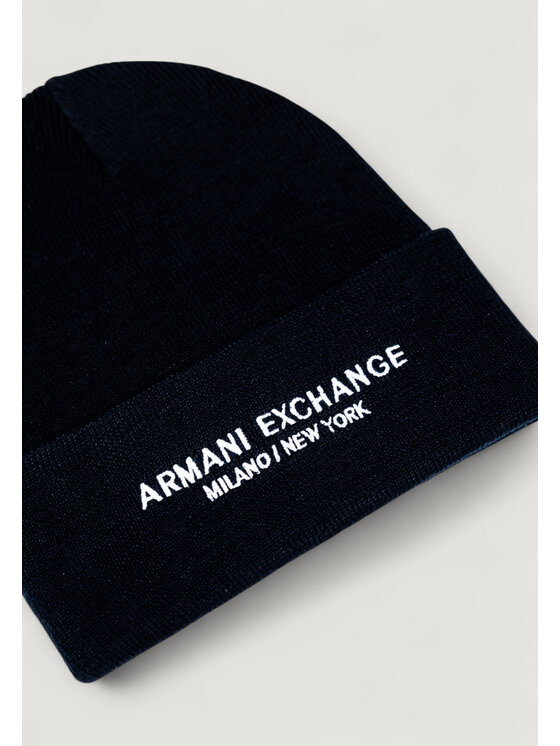 Armani Exchange Armani Exchange Czapka BEANIE HAT Niebieski
