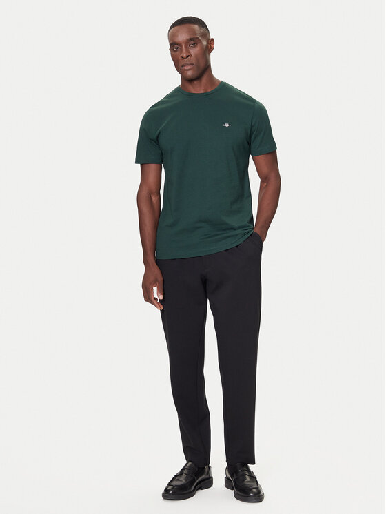 Gant Gant Футболка Shield 2003184 Зелений Regular Fit