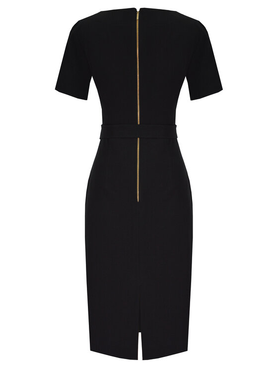 Kasia Zapała Kasia Zapała Sukienka koktajlowa Lilly Czarny Slim Fit