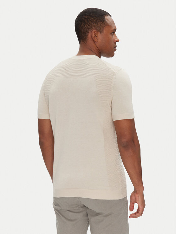BOSS BOSS Póló Momentum 50520683 Bézs Regular Fit