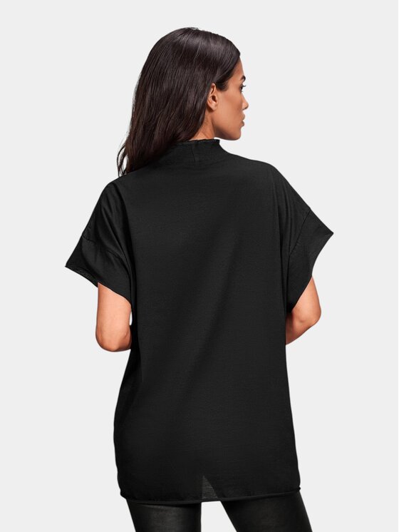 MADE BY SOCIETY MADE BY SOCIETY T-Shirt Tricou UNVEIL - T27898 Czarny Basic Fit