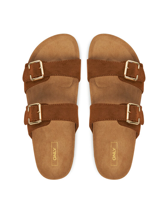 ONLY Shoes ONLY Shoes Papucs Onlmaxi-13 Pu Strap Buckle 15331392 Barna