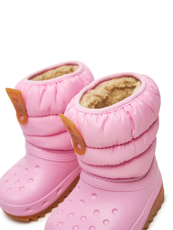 Crocs Crocs Μπότες Χιονιού Classic Neo Puff Boot T 207683 Ροζ