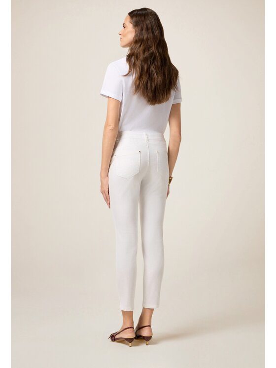 Oltre Oltre Pantaloni di tessuto P761R005738N001 Bianco Regular Fit