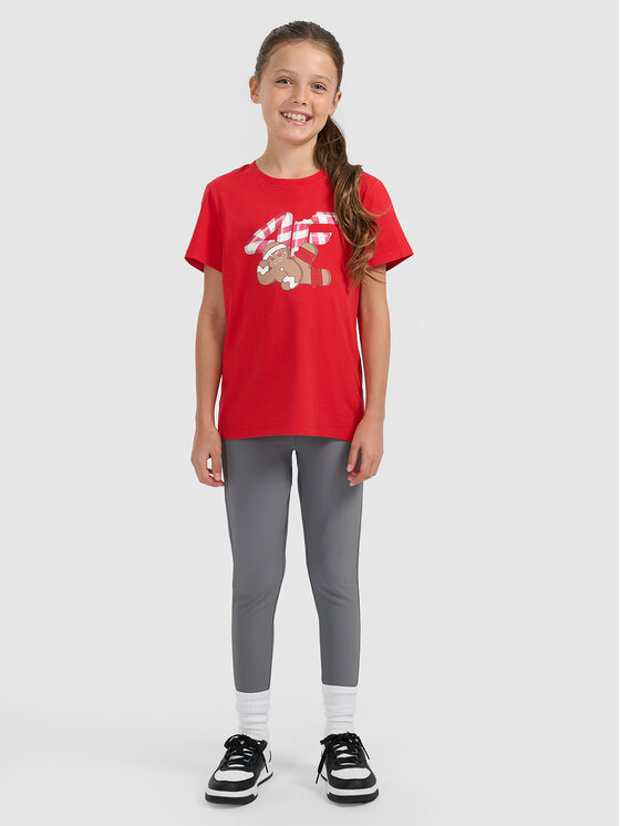 4F 4F T-Shirt CHRISTMAS DROP Czerwony Regular Fit