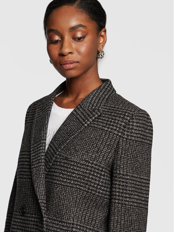 The Kooples The Kooples Płaszcz wełniany FMAN25005K Szary Regular Fit