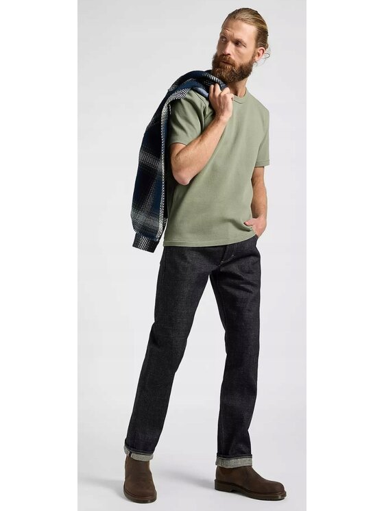 Lee Lee T-Shirt 101 Core Tee Zielony Regular Fit