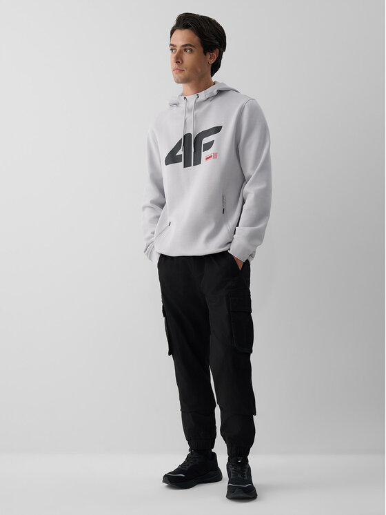 4F 4F Bluza COMMERCIAL Szary jasny Regular Fit