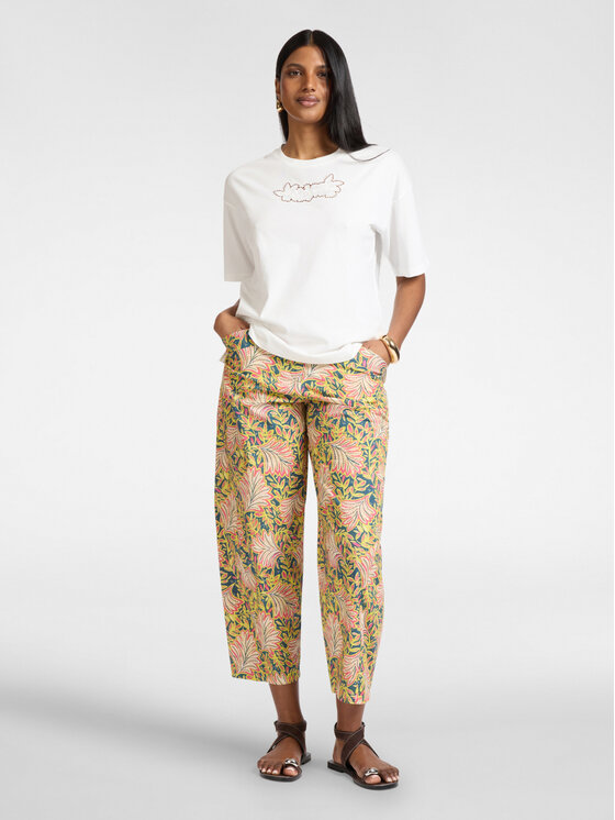 Elena Mirò Elena Mirò T-shirt G340Z000550N011 Bianco Boxy Fit