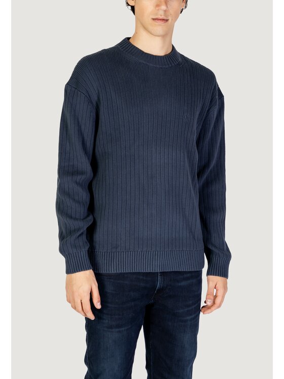 Calvin Klein Jeans Calvin Klein Jeans Sweter LINEAR Niebieski To Fit