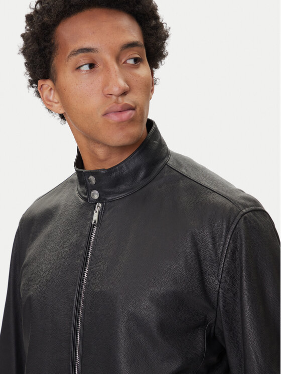 BOSS BOSS Lederjacke H-Moiner 50543899 Schwarz Regular Fit