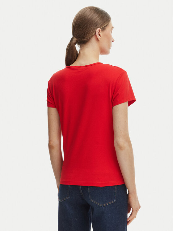 Tommy Hilfiger Tommy Hilfiger T-Shirt WW0WW48710 Oranžová Slim Fit