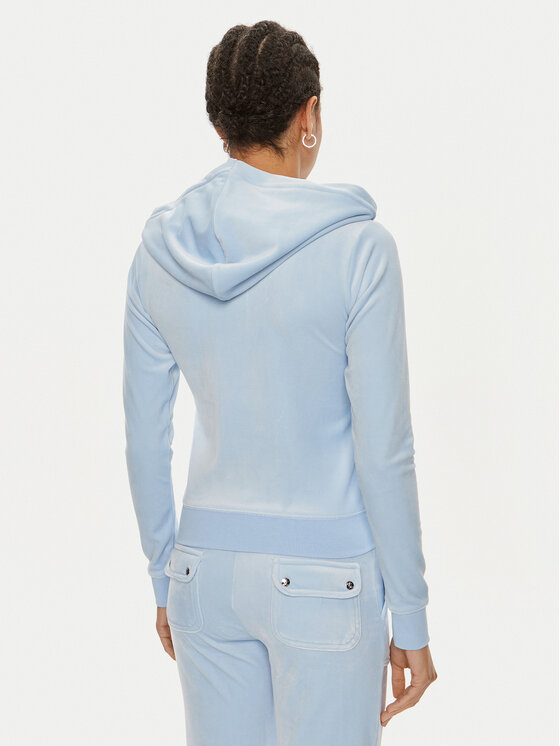 Juicy Couture Juicy Couture Majica dugih rukava Robertson JCAP176 Svijetloplava Slim Fit