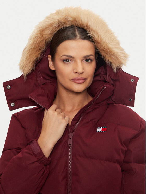 Tommy Jeans Tommy Jeans Pūkinė striukė Alaska DW0DW18821 Vyšninė Regular Fit