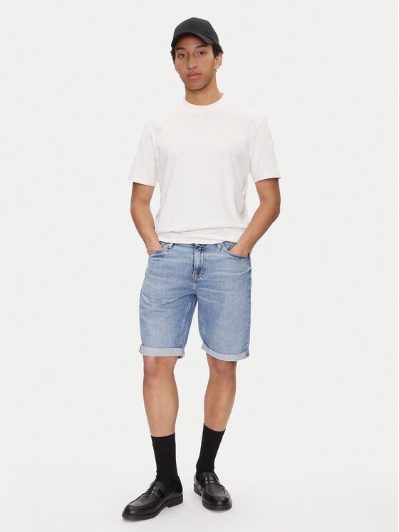 Calvin Klein Jeans Calvin Klein Jeans Pantaloni scurți de blugi J30J327516 Albastru Slim Fit