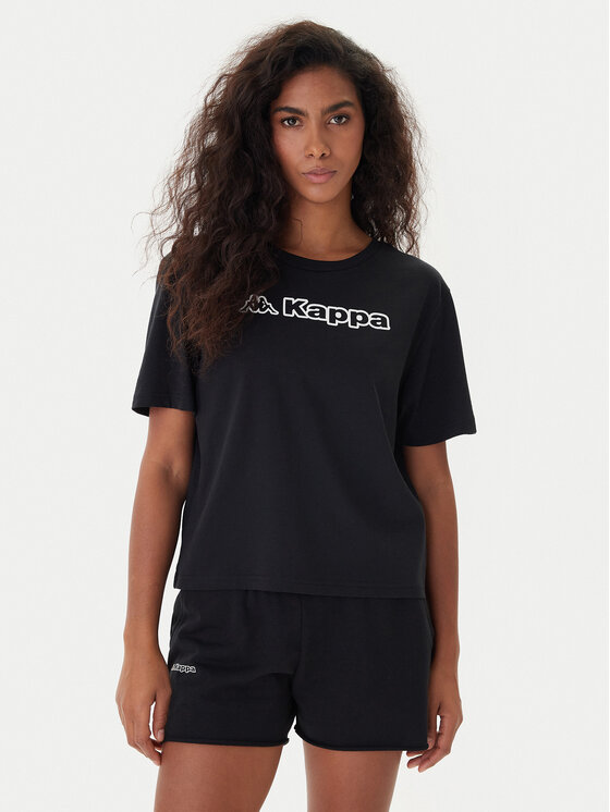 Kappa Kappa T-Shirt Frega 351M1KW Μαύρο Regular Fit