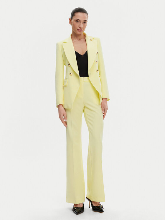 Maryley Maryley Pantaloni di tessuto 25EB587/43LL Giallo Regular Fit